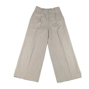 Rag and Bone Natural Stripe Culotte Wide Leg Pant Cotton Hemp Linen Blend Sz 00